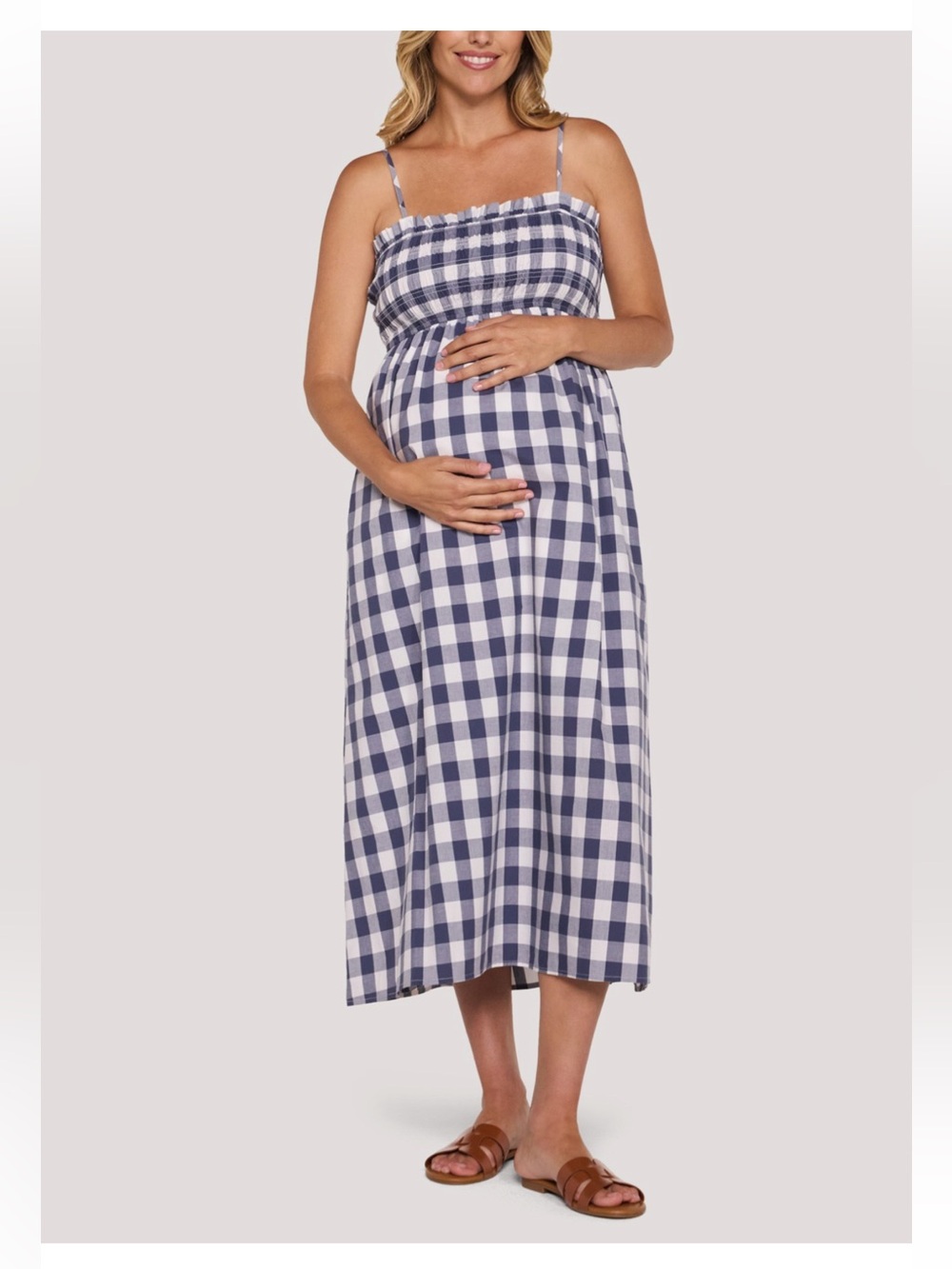 Gingham Maternity Dress